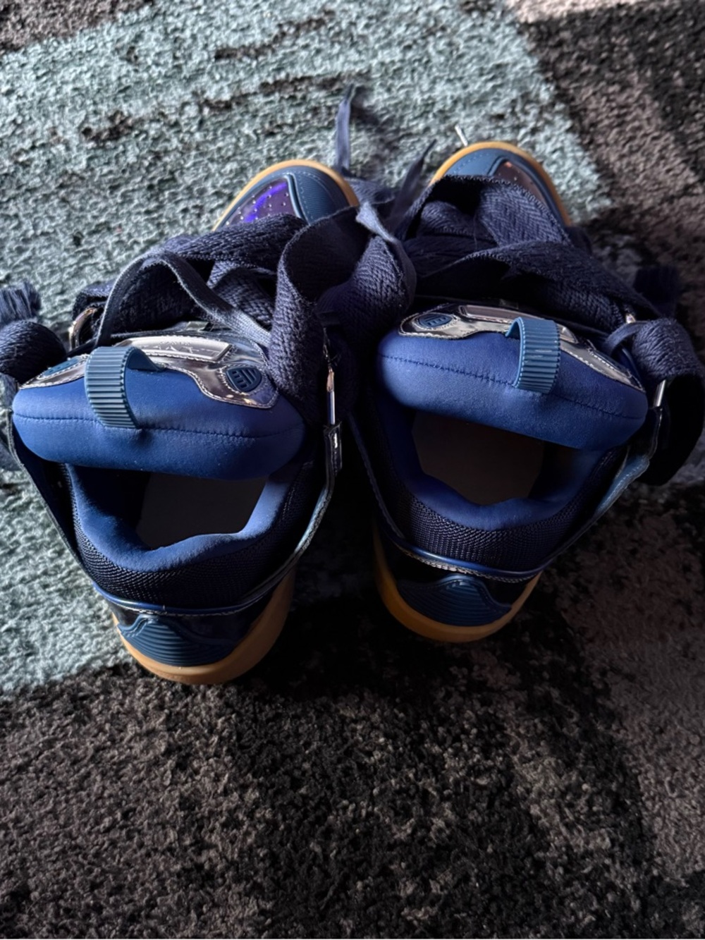 Lanvin Women’s Navy Curbside Sneakers - Picture 4 of 14